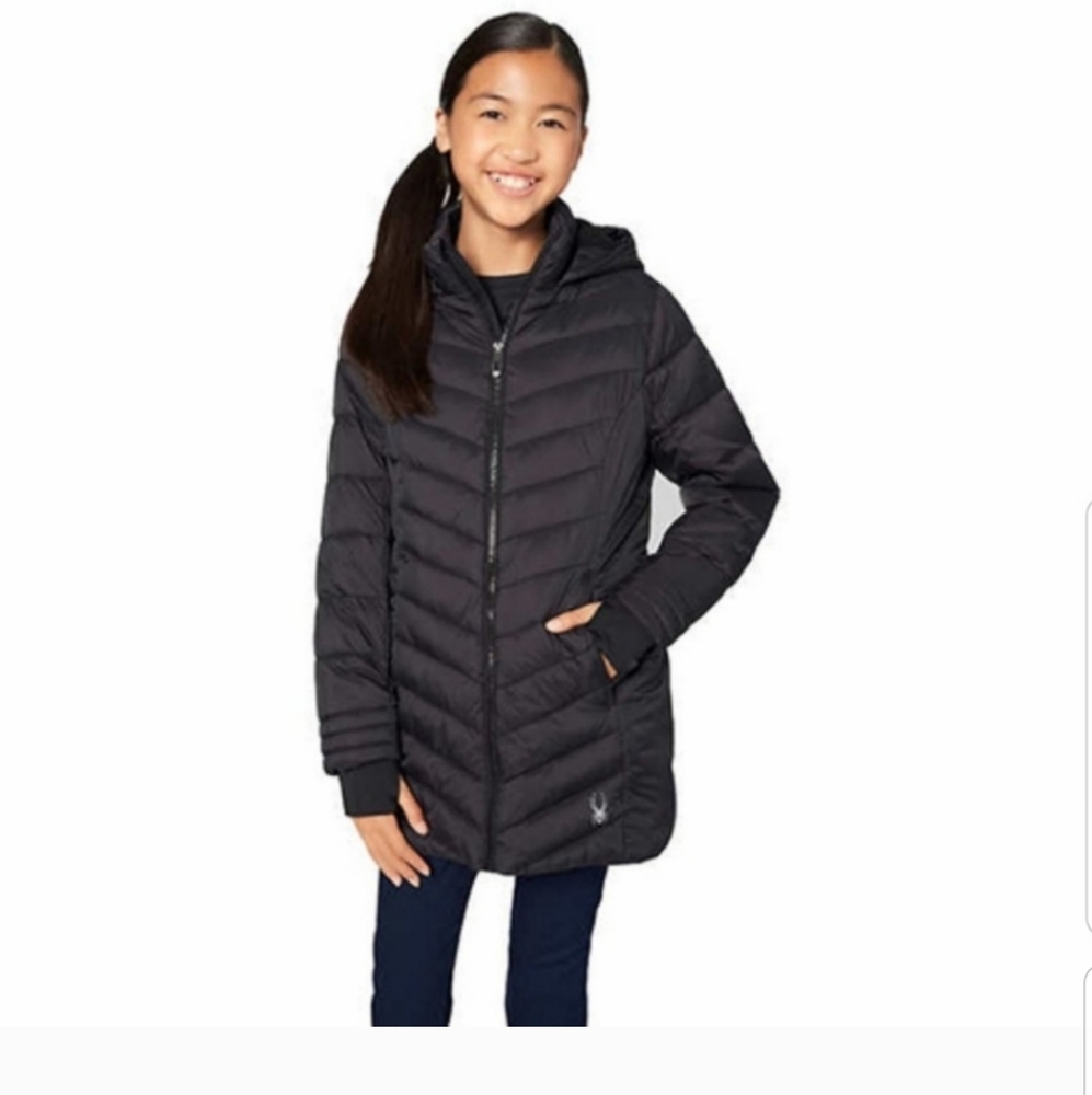 Spyder  Girls Chevron-Quilted Thermaweb Insulated Jacket